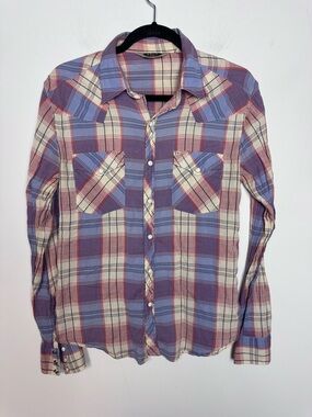Salt Valley Western Pearl Snap Plaid Shirt
